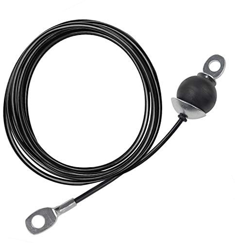 LFJ Fitness Steel Cable, Heavy Duty Steel Wire LAT and Lift Pulldown Pulley System Home Gym Cable Accessories (Fixed 4m With Gravity Ball)
