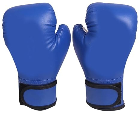 KQFCAZRE Gants de Boxe pour Enfants, Gants D'entraînement, Protection des Mains, Gants de Frappe Respirants, Gants de Sparring, Adaptés Au MMA, à La Salle, Bleu