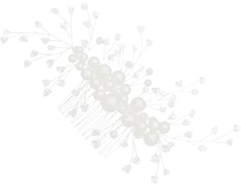 Beavorty Conjunto de Tocado de Novia Peineta de Cristal Accesorio para El Cabello de Novia para Fiesta Elegante Adorno para El Cabello de