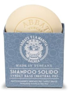 ABBATE Y LA MANTIA: Shampoo Solido per Capelli Grassi – Zafferano, Vitamina E e Argilla Verde – Ultra Delicato e Seboregolatore – 125g – Made in Italy