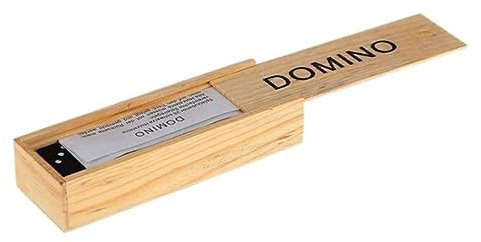 KOMBIUDA 2sets Dominoes Game Set for Boys and Girls Wooden Building Blocks Educational Toys Domino Board Games