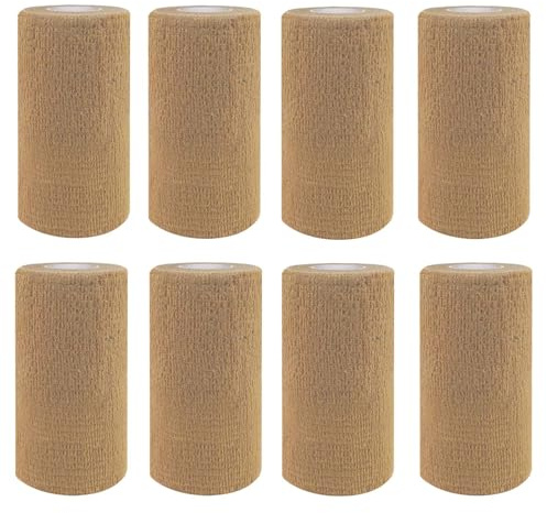8 Rollen Selbstklebender Verband 10cm*4,5m Verband Selbsthaftende Bandage