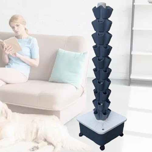 ToayNia Torre Verticale, colonne per Coltivazione Senza Terra, Torre di Coltivazione per Giardino idroponico, per Attrezzature per piantagione da Interno/Esterno Gray-10-layer