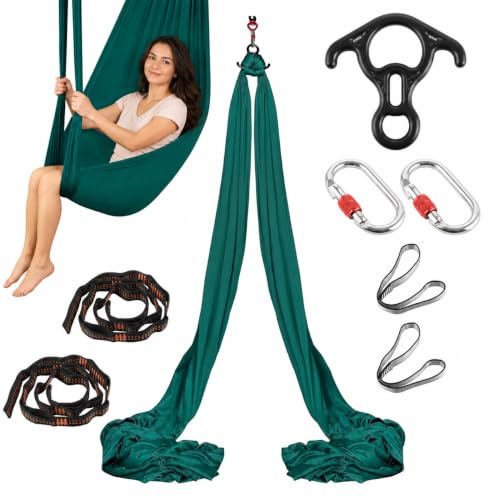 YOUNTHYE Juego de 2 muelles para silla colgante (capacidad de carga de 200 kg), fijación para hamaca con mosquetón y giro de 360°, acero inoxidable galvanizado para columpio de jardín y cesta colgante