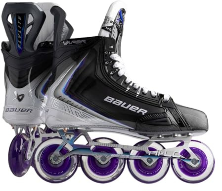 Bauer Vapor FLYLITE Senior Roller Hockey Inline Ice Skates (Fit 2 Shoe Width, 8.0 = EU 43)