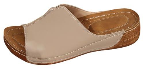 Genérico Sandalias Cuña Mujer De Para Primavera Y Verano Zapatos Cómodos Con Tacón Gruesa Zapatillas Informales Sencillas Exteriores Ortopedicos Verano Comodas Vestir Cuñas Planos Plataforma