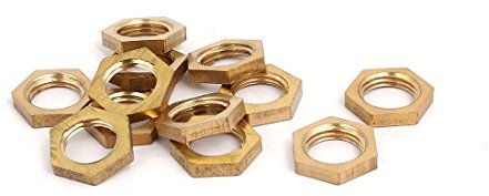 sourcing map 12 pcs 1/8BSP femelle en laiton filetage écrou contre-écrou raccord tuyau.