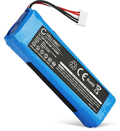 CELLONIC 1x Akku für Lautsprecher Kompatibel mit JBL Charge 2, Charge 2 Plus, Charge 3 (2015), GSP1029102 - (6000mAh, 3.7V)