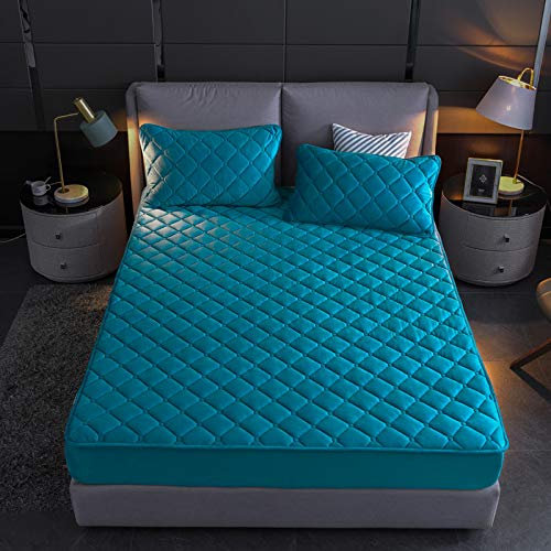 HAIBA LuxuriöSer Gesteppter Matratzenschoner, Weiches Spannbetttuch, Extra Tief, FüR Einzel, Doppel, Kingsize Und Super-Kingsize-Betten, Waschbarer Matratzenschutz, Sehr Dick Und Weich 180x200cm+30cm