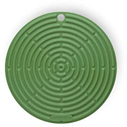 Le Creuset Cool Tool, Pot Holder/Trivet, Silicone, Round, 20 cm, Bamboo, 42404204080000