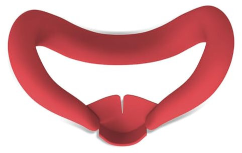 VR Silikonhülle für Meta Quest 3,Silikon-VR-Gesichtsabdeckung mit Meta Quest 3,VR Headset Schweißdichtes Lightproof VR Zubehör Gesichtspads,Waschbar (Rot)