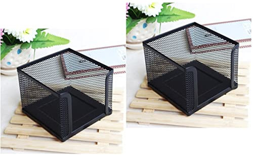 EXCEART 2stücke Metalldraht Zettelbox Schreibtisch Organizer Für Notizen Leichtes Design Praktischer Haftnotizhalter Für Bürobedarf Und Schreibwaren
