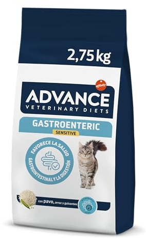 Advance Veterinary Diets Gastroenteric Sensitive, Pienso para Gatos con Trastornos gastrointestinales, 2,75kg