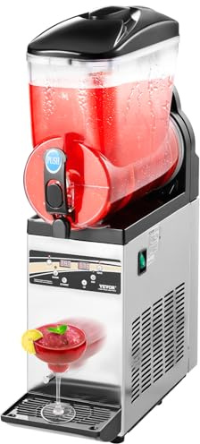 VEVOR kommerzieller Frozen Drink Maker, 15 L Slush-Maschine 60 Tassen Margarita-Smoothie-Maschine aus Edelstahl, Slush-Maker für Zuhause Partys Restaurants Cafés Bars