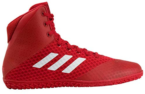 adidas Mat Wizard 4 - Scarpa da Wrestling da Uomo, Rosso Bianco, 40 EU