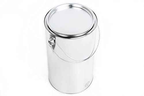 BenBow Cubo de hojalata 2,7 L con Tapa a presión - hermético, Opaco, vacío, Redondo - contenedor de Almacenamiento con asa de Metal