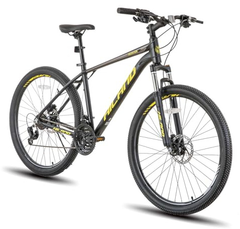 HH HILAND 27.5 inch Mountain Bike 21 Speeds, Lock-Out Suspension Fork, Aluminum 18 inch Frame Hydraulic Disc-Brake for Men Women Mens MTB Bicycle Adlut Bike