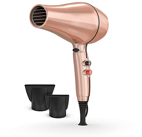 Wahl Pro Keratin Dryer - Rose Gold, Keratin Infused tourmaline Coated Grille, Ionic Function Reduces Static, Cool Shot Button, 3 Heat and 2 Speed Settings