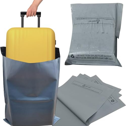 Capra Falconeri 24 x 36 Inch (5) Large Postage Bags Large Mailing Bag for Posting Clothes - Parcel Shipping Mail Postal Delivery Packaging Bags - 5 Big Grey Mailer
