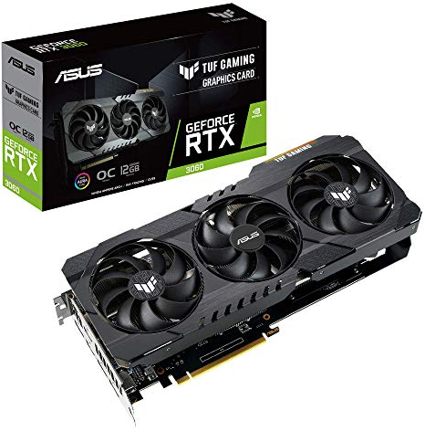ASUS TUF Gaming GeForce RTX3060 V2 12GB OC Edition Grafikkarte (Lite Hash Rate (LHR), Nvidia Ampere, DLSS, PCIe 4.0, 12GB DDR6 Speicher, 2x HDMI 2.1, DisplayPort 1.4, TUF-RTX3060-O12G-V2-GAMING)