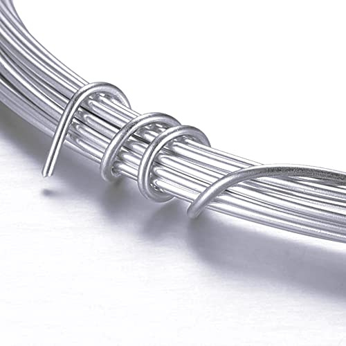 5 m di Filo di Alluminio Tibetano Argento 1,5 mm per Gioielli e Bricolage - Decorativo