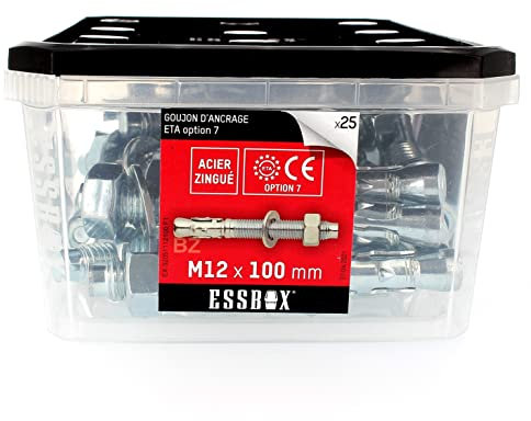 Scell-it ESSBOX de 25 Goujons D'Ancrage 12X100 Acier