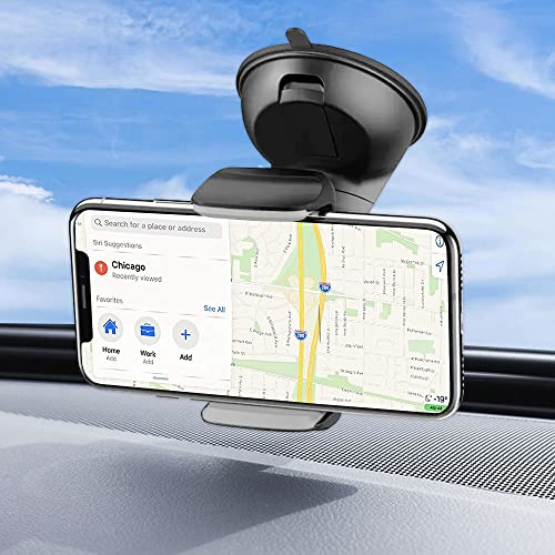 Soporte Móvil Universal - Ventosa para Parabrisas y Salpicadero - Compatible con Smartphones de hasta 7.5 - Soporte Móvil Coche