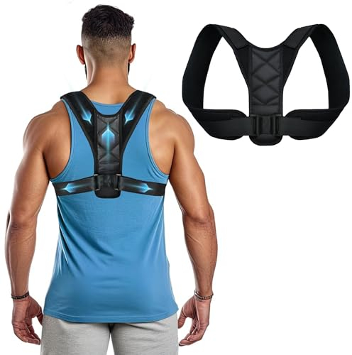 Fascia Posturale Spalle e Schiena,Fascia Raddrizza Spalle,Correttore Posturale Spalle Schiena,Supporto per Schiena Dritta,cintura per postura dritta,Sollievo dal Dolore alla Schiena e Cervice (L)