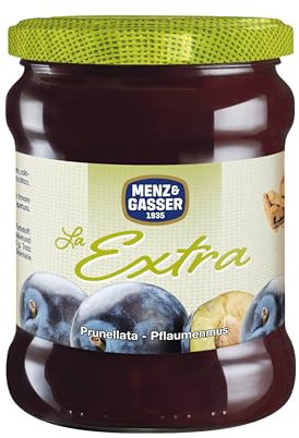 Menz&Gasser La Extra per Dolci, Confettura di Prugne Extra al 45% di Frutta, Prodotta in Italia, Ideale per Colazioni, Farciture e per Preparare Dolci, Naturalmente Senza Glutine, 1 Vasetto da 620 g