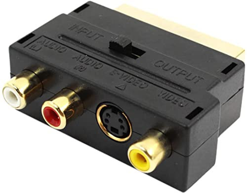 XYWHPGV RGB Scart 20 Pin Male to 3 RCA AV Female S Video Adapter Converter(69dbf 37c69 3d838 4c5e7 3c729 21770