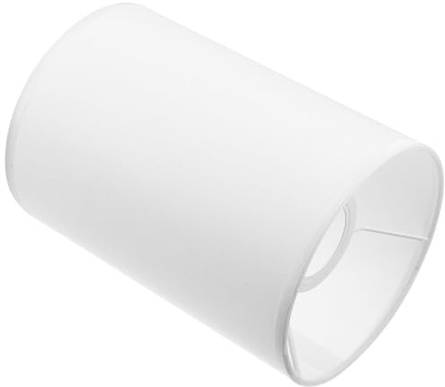 Luxshiny Natürliche Leinen Lampenschirme, Stoff Lampenschirm, E27 Zylinder Lampenschirm, Clip-On Ersatz Leinen Licht Abdeckungen für Nachttisch Bodenlampe Zubehör
