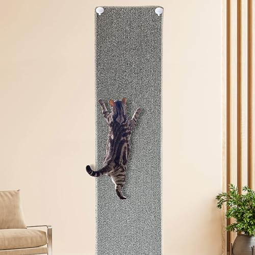 Rainmae Tappetino Tiragraffi per Gatti, 180 x 40 cm Ispessito Extra Large Tappetino Tiragraffi da Parete, Cuscinetto Tiragraffi per Gatti in Sisal Anti Graffio Tiragraffi da Parete Tappeto Rampicante