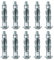 Shengxi Lot de 10 Chevilles Métalliques M6x 52 mm Chevilles Métalliques à Expansion avec Vis Cheville Métal pour Acrobat pour la Fixation de Plaque de Plâtre