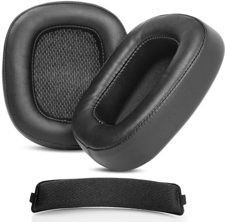 G930 Ohrpolster+Kopfbügel Ersatz Kompatibel mit Logitech G930, G930S, G430, G432 Gaming Headsets Ohrpolstern & Kopfbügel Kissen (Proteinleder/Memory-Schaum)