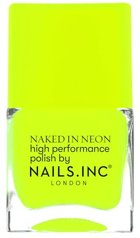 Nails Inc - SUNLIGHT SQUARE Neon Nagellack - Pastell-Neon Gelb - Langanhaltende Formel & Glänzendes Finish - Tierversuchsfrei & Einfach Anzuwenden - Perfekte Maniküre, trendige Nail Art