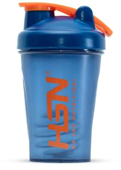 HSN Shaker We Are Nutrition! Libre de BPA | 400ml | Azul Marino-Naranja | Vaso Mezclador con Bola Mezcladora | Cierre Hermético y Tapón Anti-Fugas | Sin Olores | Fácil Limpieza