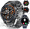 LIGE Smartwatch Herren mit Telefonfunktion,1,43 AMOLED Always-On Display Armbanduhr,500mAh-Akku,100+ Sportmodi Uhren Herren mit Herzfrequenz,5ATM Wasserdicht Android und iOS