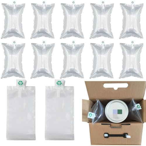 Luftpolsterkissen,200pcs Luftkissen mit Luftpumpe,Luftpolster,Luftpolsterkissen Luftkissen,Füllmaterial Paket,Lufttaschen Polstermaterial Luftpolster,für Transportverpackungen,Keine Öffnungsfülung