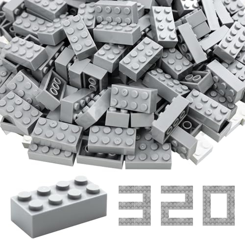 WYSWYG Building Block Set – Blocs de Construction, compatibles, Cadeau pour garçons et Filles, Gris