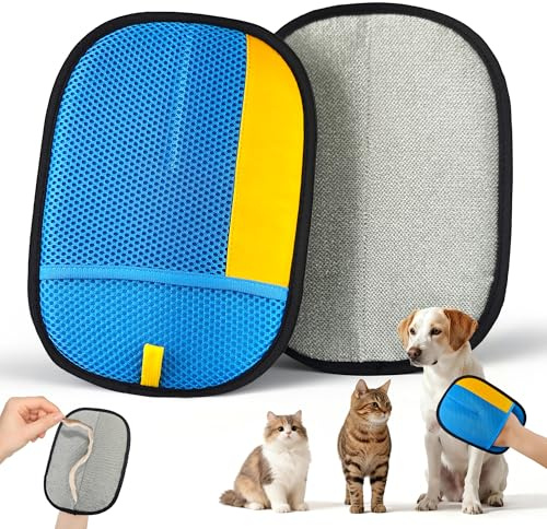 YOSEPATI Guantes Removedores Pelo Mascotas, para Quitar el Pelo de Perros y Gatos, Quitapelos para Mascotas, Sofá, Alfombras, Ropa y Asientos de Coche, Reutilizable para Animales Guante de Depilación