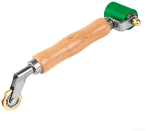 Rouleau de pressage en silicone conçu pour un travail précis de couture dans la toiture, le sol et l'installation de papier peint avec rouleaux à double roulement (vert)