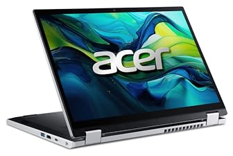 Acer Aspire 3 Spin (A3SP14-31PT-C326) Convertible Notebook | 14 WUXGA IPS Touch Display | Intel N100 Prozessor | 4 GB RAM | 128 GB SSD | Intel UHD Grafik | Windows 11 | QWERTZ Tastatur | Silver
