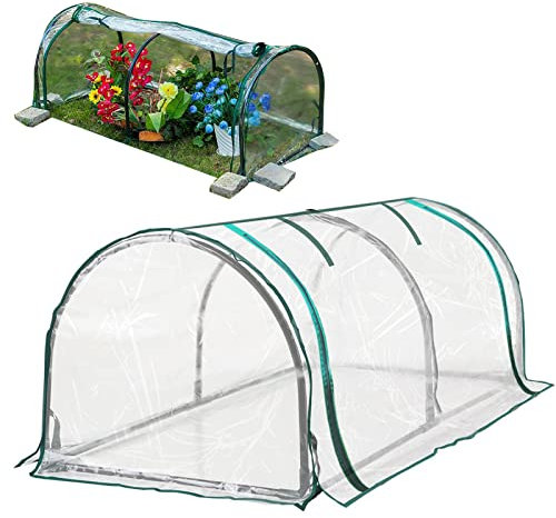 tacery Petite Serre | Serres portatives pour l'extérieur en Hiver - Petite Serre Jardin Portable, Tente d'accessoire Jardin Robuste pour Tunnel Serre sans Rendez-Vous