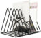 Juwacoo Étagère de rangement pour disques vinyles en vinyle, porte-magazines, 9 emplacements, support pour disques vinyles et CD