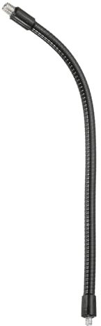 PATIKIL 12 Gooseneck, 3/8 Male to 1/4 Male Thread Metal Universal Hose Flexible Arm Gooseneck Tube Extension Holder for Action Camera, Phone, Microphone, Black