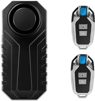Vibration Anti-Theft Alarm for Bike Motorcycle - Remote Control, 113dB Loud Alarm, IP65 Waterproof, SOS Function, Vibration Alert with 2 Remote