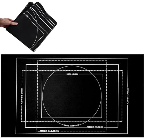 Tappetino puzzle da 1000 pezzi, puzzle per puzzle fino a 1500, accessori per puzzle portatili, puzzle opaco da 1000 pezzi (nero)