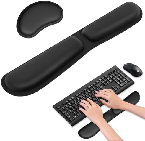 Zyiphor 2 Pièces Repose Poignet Clavier Repose-Poignet Support Tapis de Clavier Reposes Poignets Souris pour Gaming et Bureautique