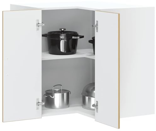 Mimdixy Armario para debajo del fregadero, armario de cocina, armario colgante de esquina de roble artesano, mueble de esquina para salón, cocina y estudio, fácil de mantener