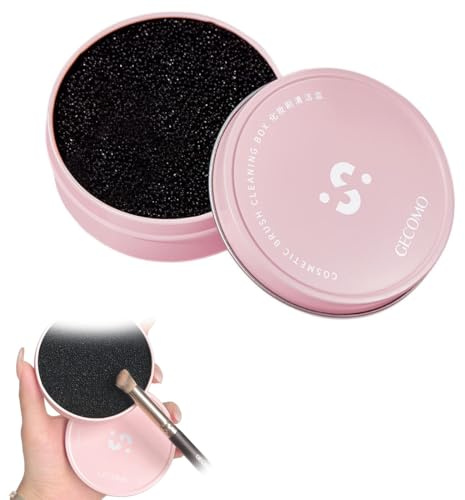 Androxeda 2 en 1 Limpiador de Brochas de Maquillaje, Caja de Limpieza Portátil con Filtro de Agua, para Brochas de Base y Sombra de Ojos, Esponjas de Maquillaje